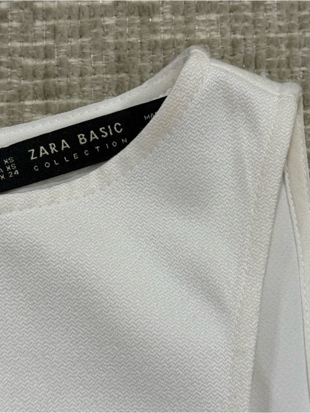 Zara Basic White Sleeveless Draped Women's Top - XS - Picture 8 of 8